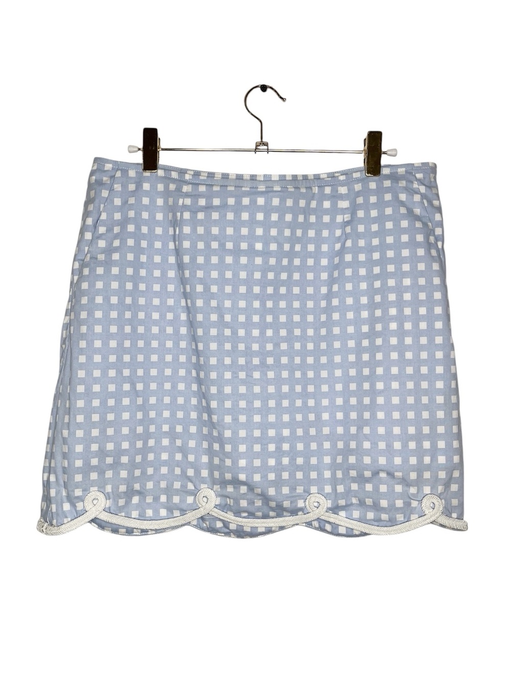 GOLFTINI Golf Skort Gingham Blue White Size 6